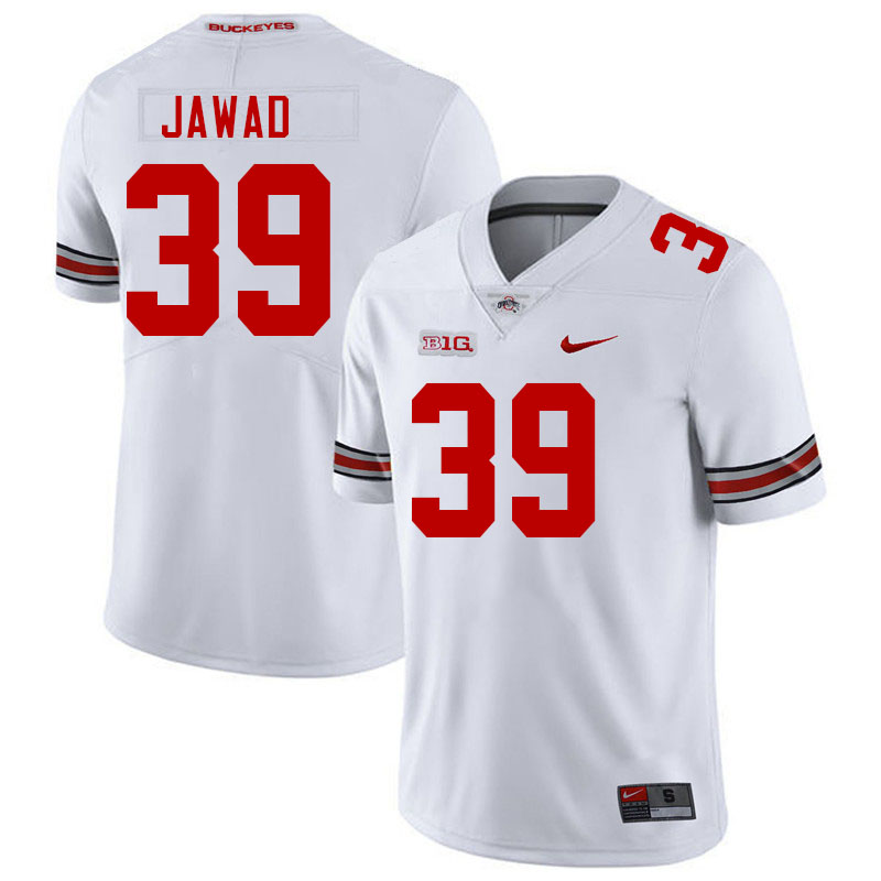 Ohio State Buckeyes Hadi Jawad Men's's #39 Authentic White College Football Jersey 2404TFDI4